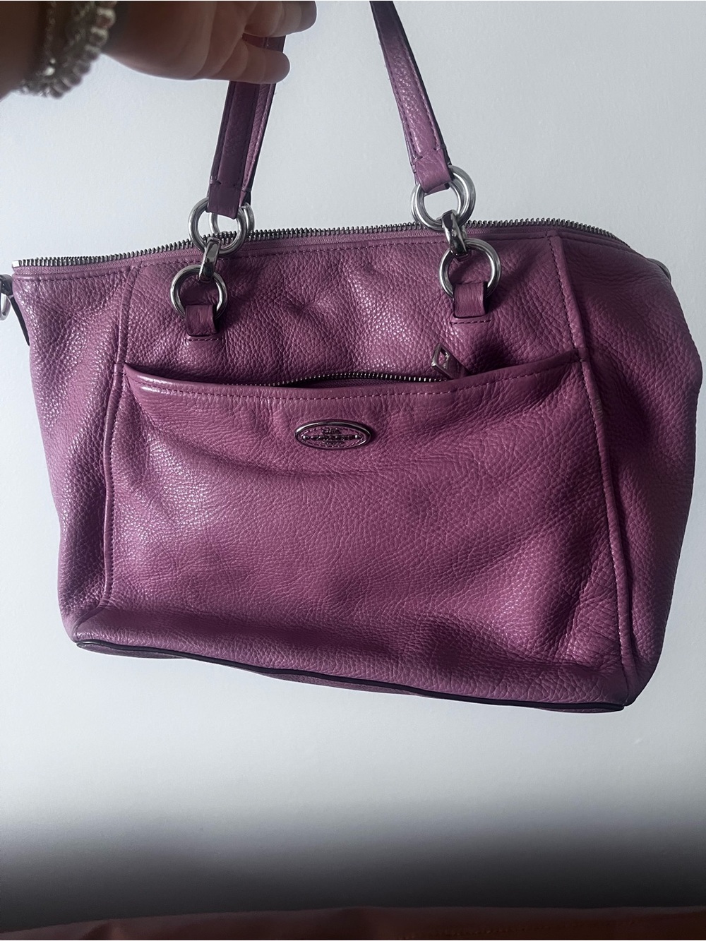 Coach pinkish/purplish - pebbled leather